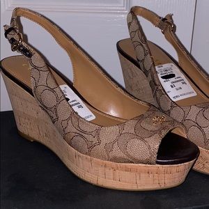 Coach Womens Ferry Peep Casual Platform Sandals